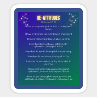 Be-Attitudes Sticker